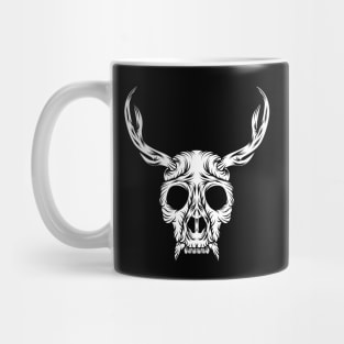 Creepy Gorilla Antlers Cool Unique Animal Skull Mug